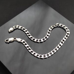 Pulseira Grumet Quadrada - 4 mm - Prata 925