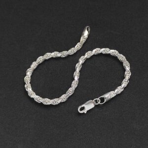 Pulseira Cordão Baiano Grossa - Prata 925