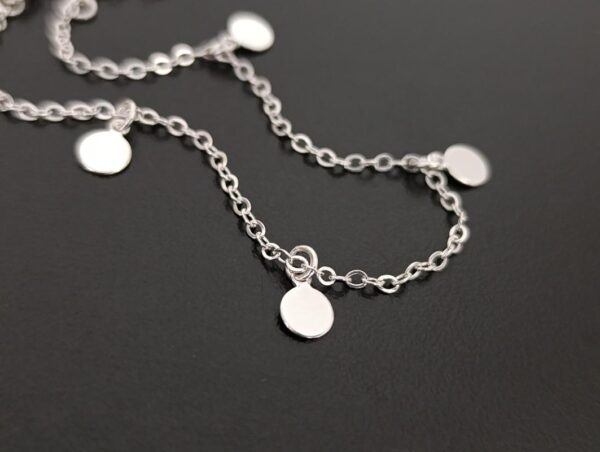 Pulseira 4 Plaquinhas Redondas - Prata 925 - Imagem 2