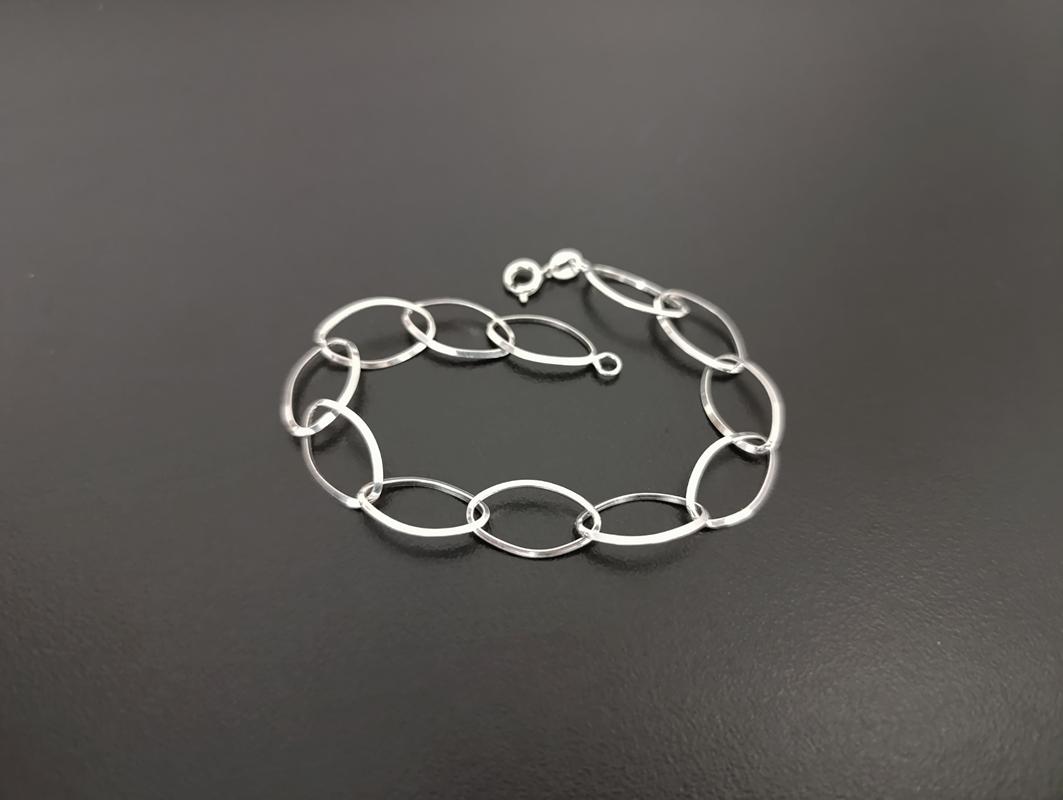 Pulseira Elos Ovais - Prata 925