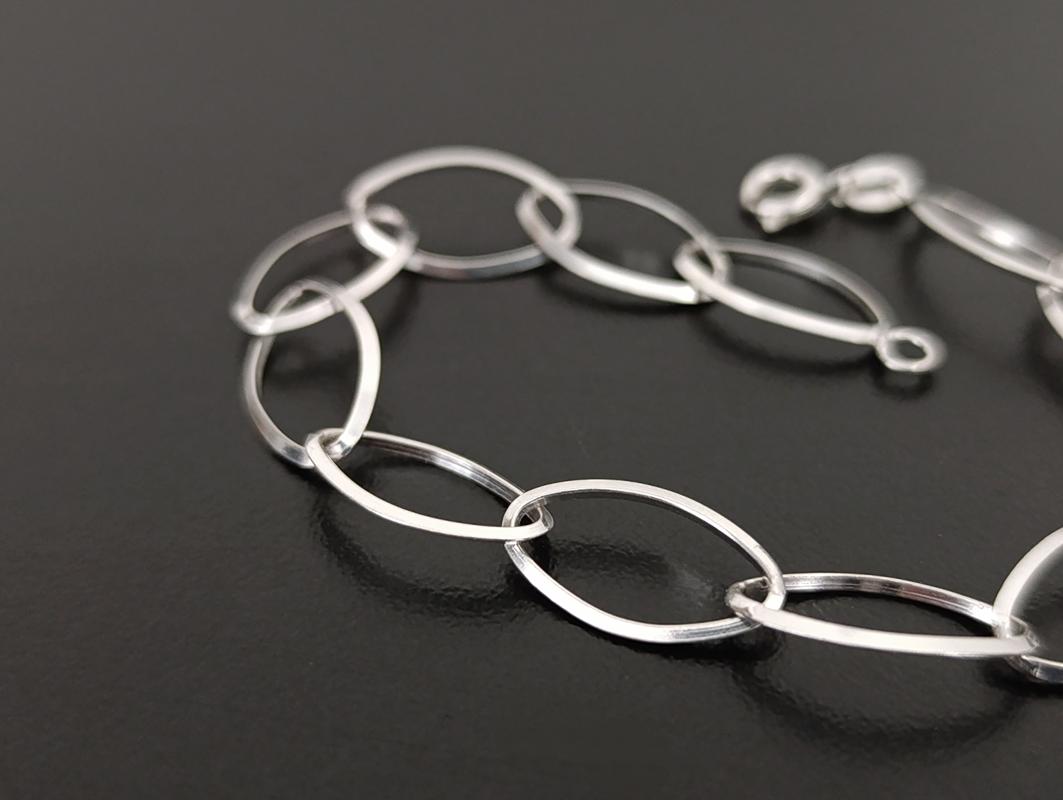 Pulseira Elos Ovais - Prata 925 - Imagem 2