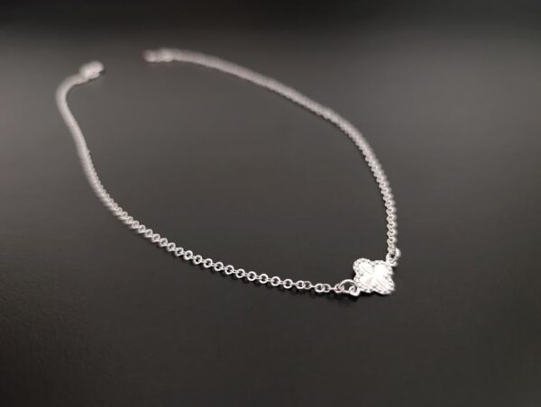 Chocker com Pingente de Flor Prata - Prata 925