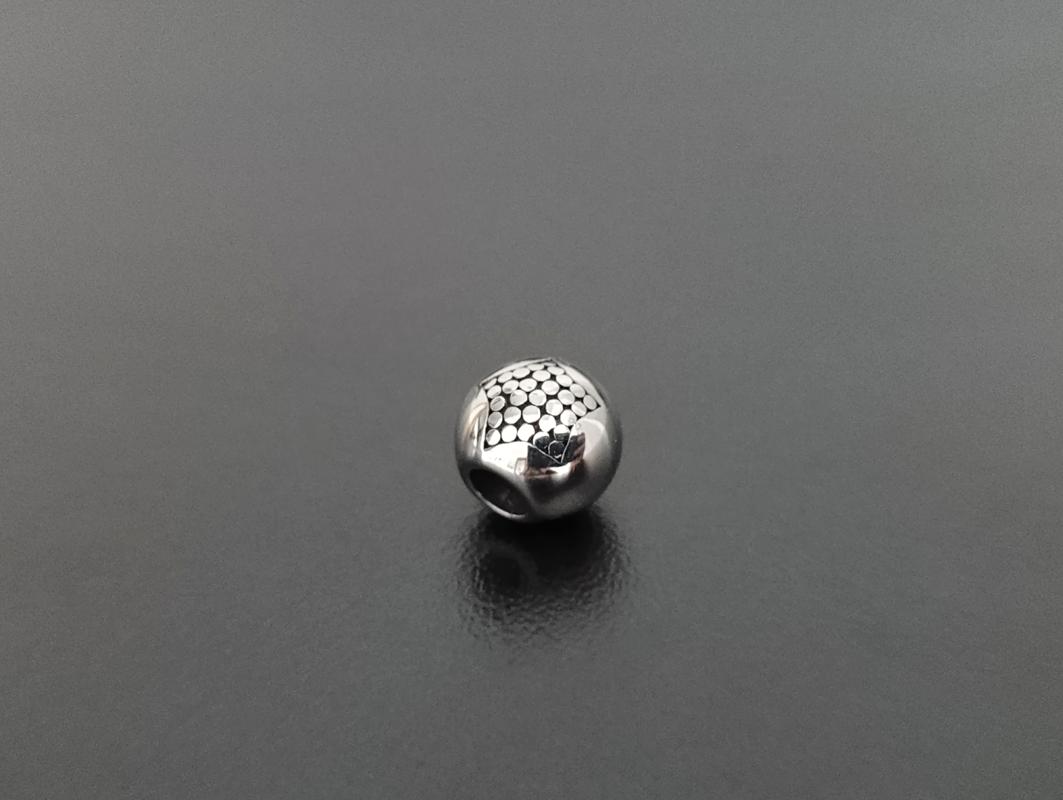 Separador de Berloque Esfera com Estrela - Aço Inoxidável