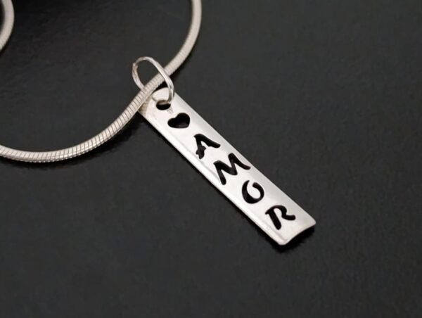 Pingente Plaquinha Amor - Prata 925 - Imagem 2
