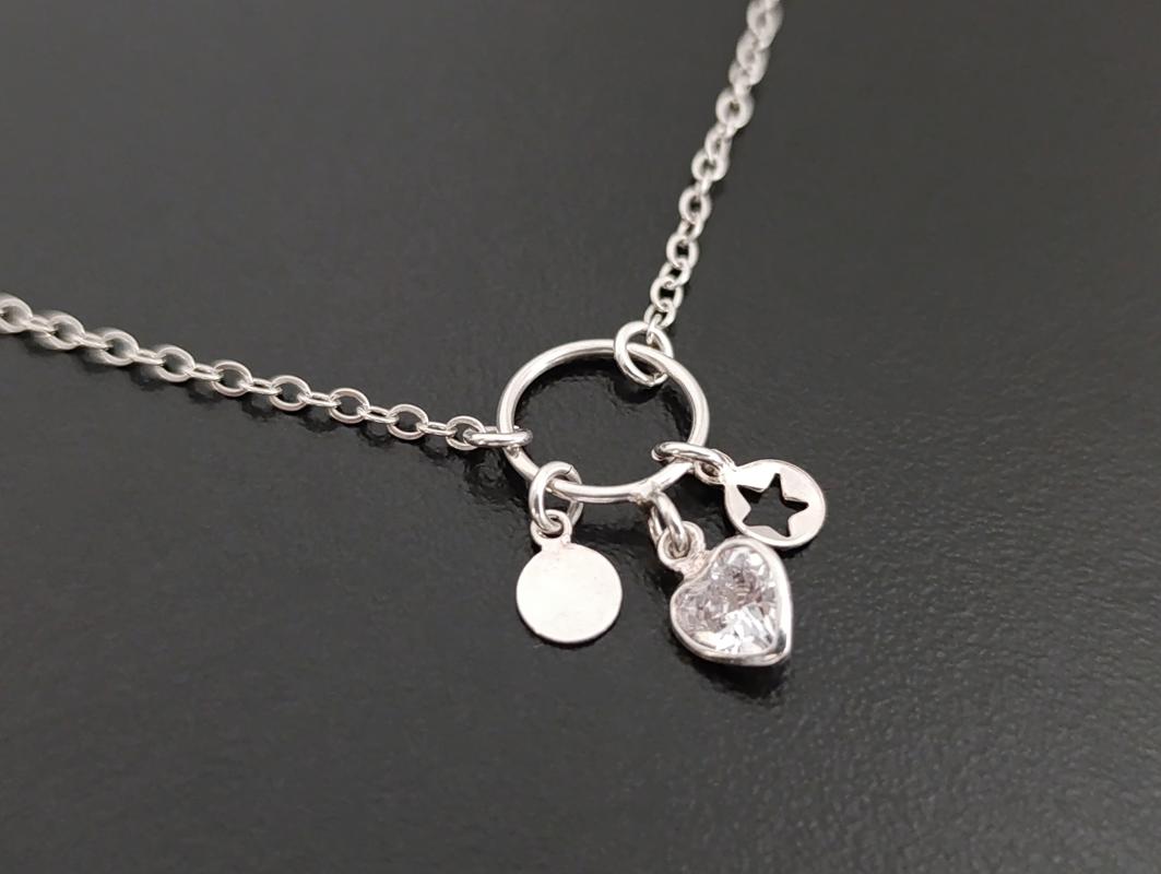 Chocker com 3 Pingentes - Prata 925 - Imagem 2