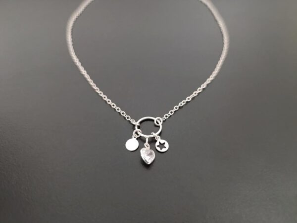 Chocker com 3 Pingentes - Prata 925
