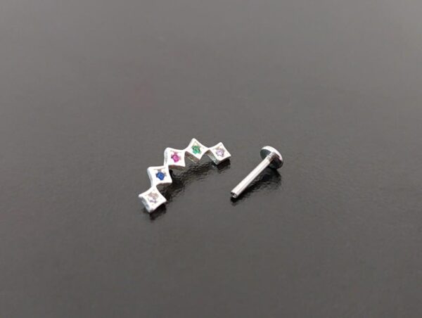 Piercing Helix Colorido - Prata 925 - Imagem 2