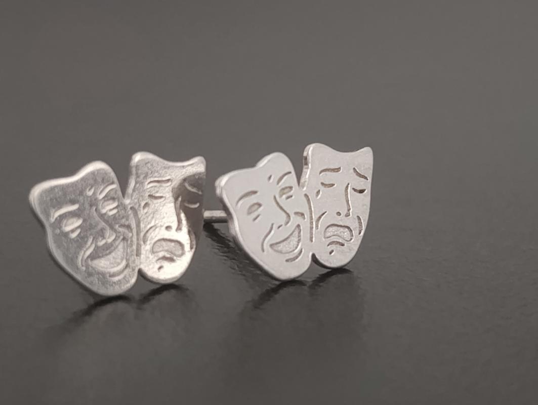 Brinco Máscaras de Teatro - Prata 925 - Imagem 2